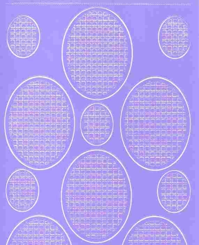 Mosaik-Sticker - Ovale (Eier) - 1080 - violett