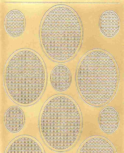 Mosaik-Sticker - Ovale (Eier) - 1080 - gold