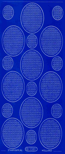 Mosaik-Sticker - Ovale (Eier) - 1080 - blau