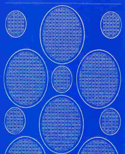 Mosaik-Sticker - Ovale (Eier) - 1080 - blau