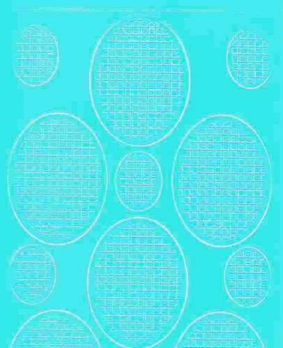 Mosaik-Sticker - Ovale (Eier) - 1080 - hellblau