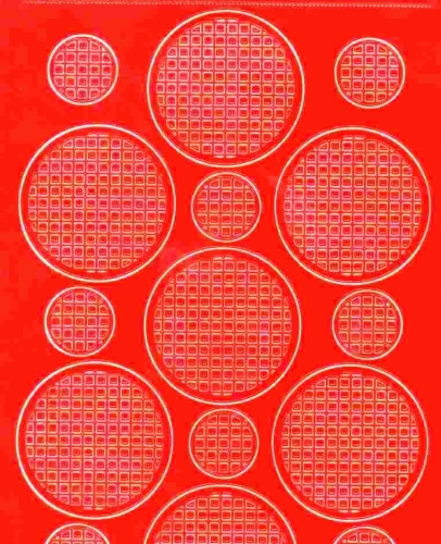 Mosaik-Sticker - Kreise - 1079 - rot