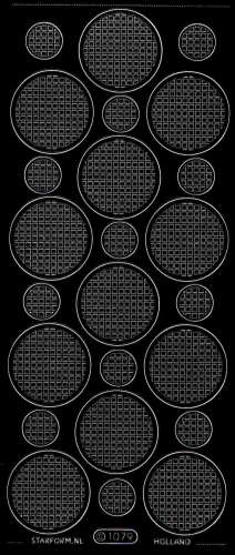 Mosaik-Sticker - Kreise - 1079 - schwarz