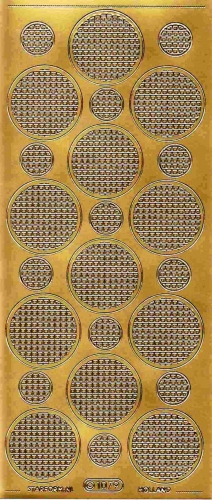 Mosaik-Sticker - Kreise - 1079 - gold