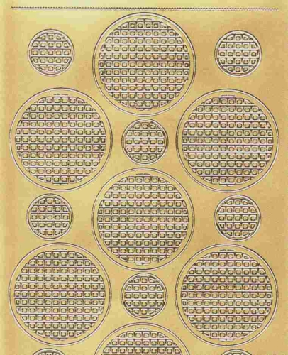 Mosaik-Sticker - Kreise - 1079 - gold