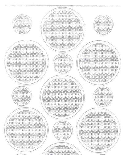 Mosaik-Sticker - Kreise - 1079 - wei