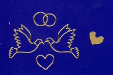 Sticker - Tauben - gold - 130