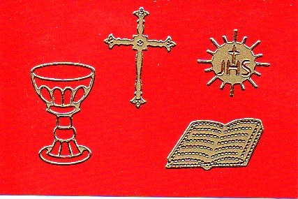 Sticker - Kommunion Junge - gold - 887