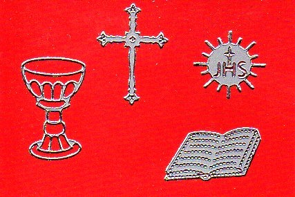 Sticker - Kommunion Junge - silber - 887