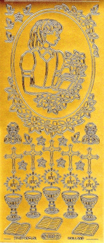 Sticker - Motive Mdchen 1 - gold - 888