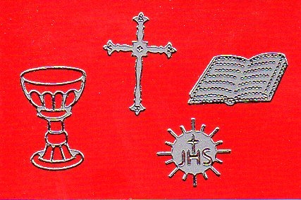Sticker - Kommunion Mdchen - silber - 888