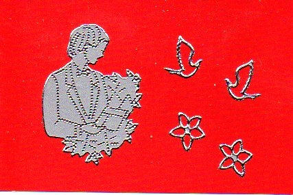 Sticker - Motiv Junge 2 - silber - 890