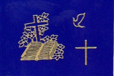 Sticker - Bibel und Kreuz - gold - 895