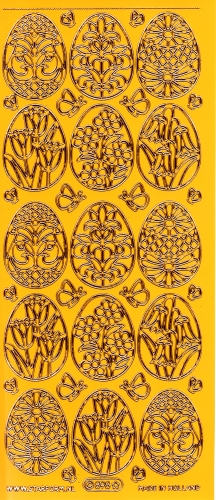 Sticker - Ostern 3 - gelb-gold - 898