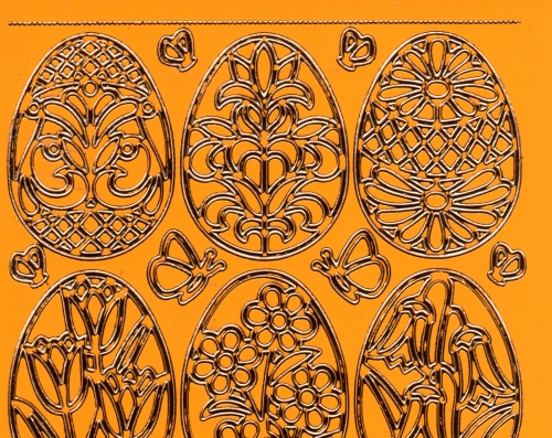 Sticker - Ostern 3 - gelb-gold - 898