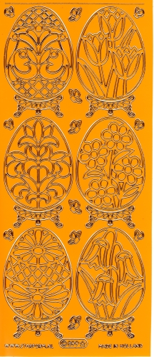 Sticker - Ostern 4 - gelb-gold - 899