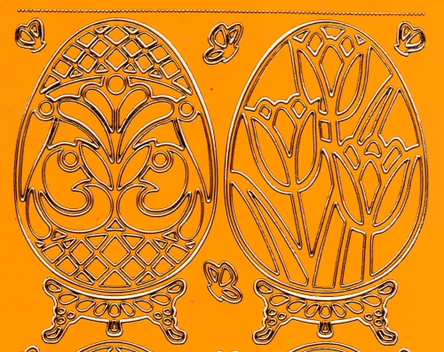 Sticker - Ostern 4 - gelb-gold - 899
