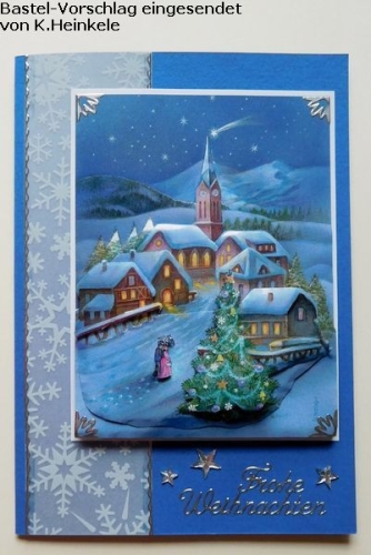 5x Doppelkarten A6 royalblau (Rayher)