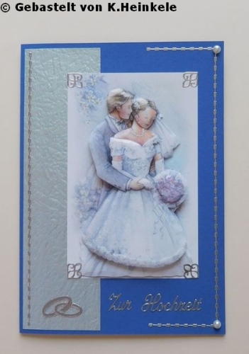 5x Doppelkarten A6 royalblau (Rayher)