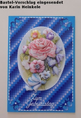 5x Doppelkarten A6 azurblau (Rayher)