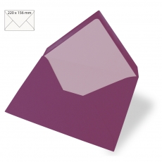 5x Umschlge C6 purpur velvet (Rayher)