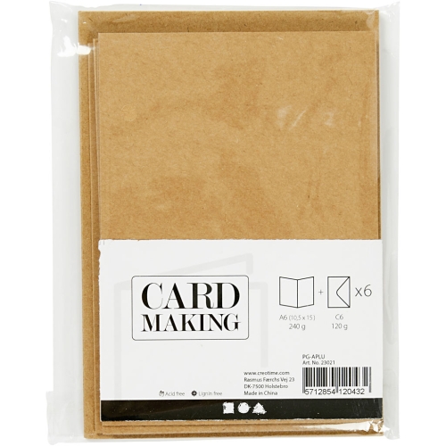Doppelkarten-Set - natur - 6 Karten A6 & 6 Umschlge C6 (Card Making)