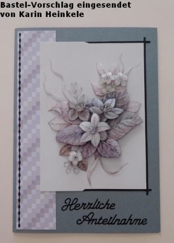 1 Doppelkarte A6 + 1 Umschlag C6 - grau (Card Making)