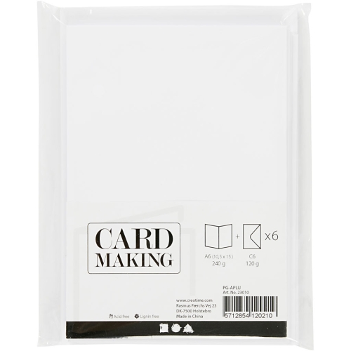 Doppelkarten-Set - wei - 6 Karten A6 & 6 Umschlge C6 (Card Making)