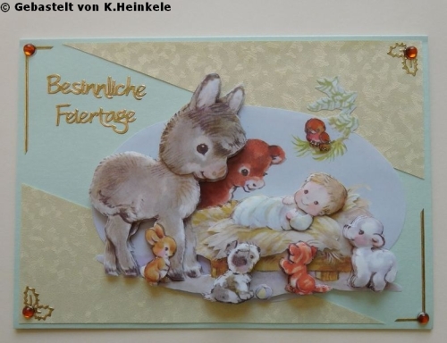 1 Doppelkarte A6 + 1 Umschlag C6 - hellgrn (Card Making)