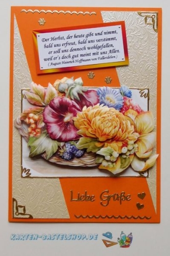 1 Doppelkarte A6 + 1 Umschlag C6 - orange (Card Making)