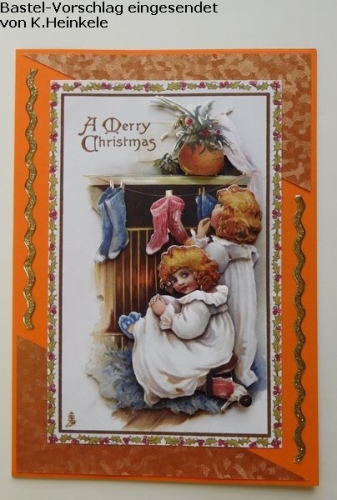 1 Doppelkarte A6 + 1 Umschlag C6 - orange (Card Making)