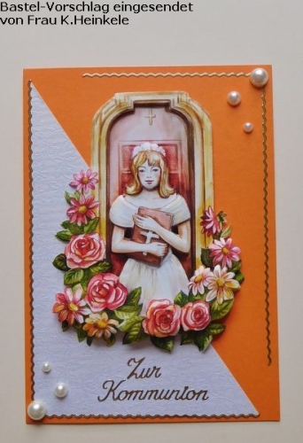 1 Doppelkarte A6 + 1 Umschlag C6 - orange (Card Making)