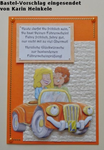 1 Doppelkarte A6 + 1 Umschlag C6 - orange (Card Making)