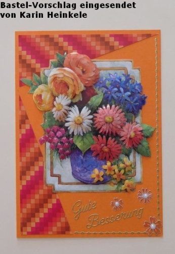 1 Doppelkarte A6 + 1 Umschlag C6 - orange (Card Making)
