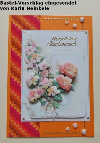 1 Doppelkarte A6 + 1 Umschlag C6 - orange (Card Making)