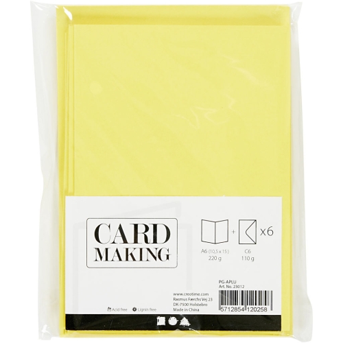 Doppelkarten-Set - gelb - 6 Karten A6 & 6 Umschlge C6 (Card Making)