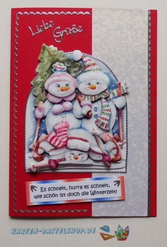 Doppelkarten-Set - rot - 6 Karten A6 & 6 Umschlge C6 (Card Making)