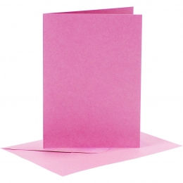 1 Doppelkarte A6 + 1 Umschlag C6 - pink (Card Making)