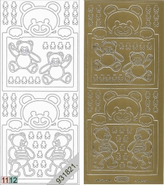 Sticker - Baby-Brchen - gold - 937