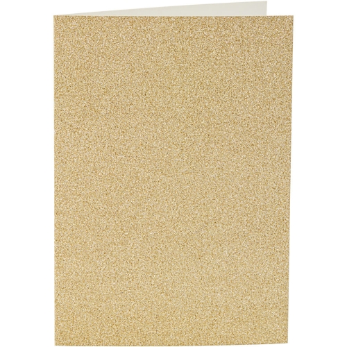 1 Doppelkarte A6 + 1 Umschlag C6 - Glitter - gold (Card Making)