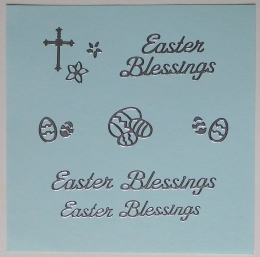 Sticker - Easter Blessings - silber - 379