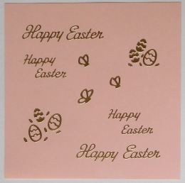 Sticker - Happy Easter - gold - 380