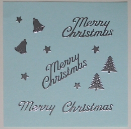 Sticker - Merry Christmas - silber - 351