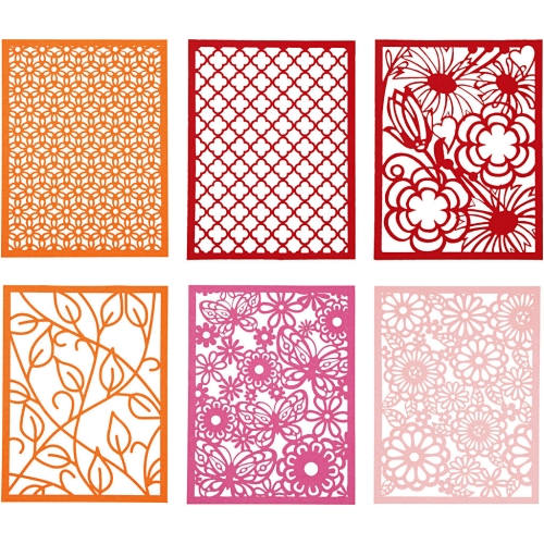 Cardboard Lace Patterns - rot-pink