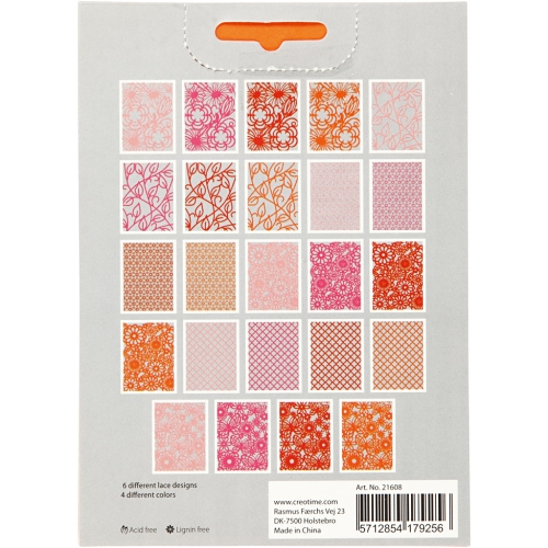 Cardboard Lace Patterns - rot-pink