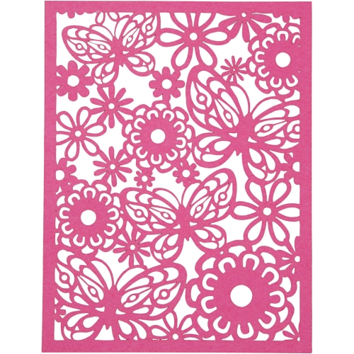 Cardboard Lace Patterns - rot-pink