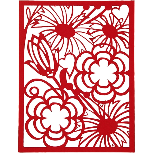 Cardboard Lace Patterns - rot-pink