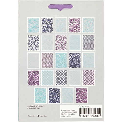Cardboard Lace Patterns - blau-lila
