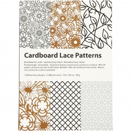Cardboard Lace Patterns - schwarz-braun