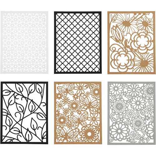 Cardboard Lace Patterns - schwarz-braun